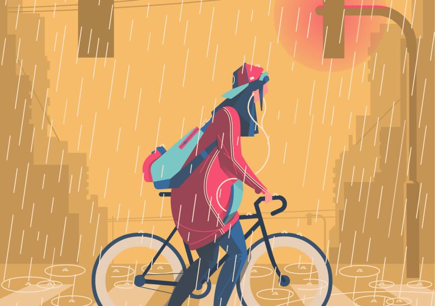 Seven Benefits of Cycling in the Rain